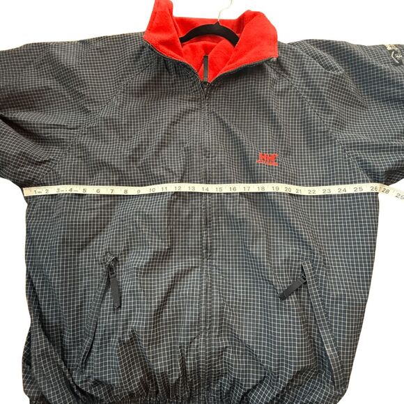 Helly Hansen Men's Plaid‎ Match Race Reversible Full Zip Jacket Blue Red Large - Picture 7 of 9